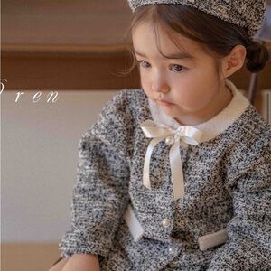 NWT Oren Coco Tweed Culotte Pants Top Bottom Set (girls) - L (3-4 Years old)